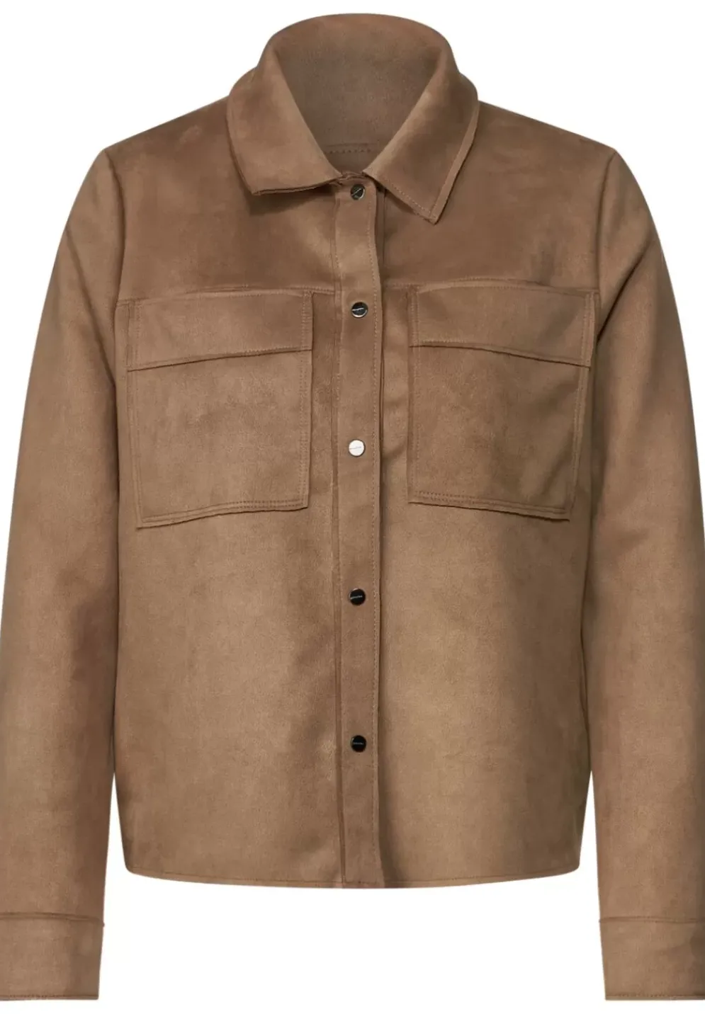 Veloursjacke In Unifarbe