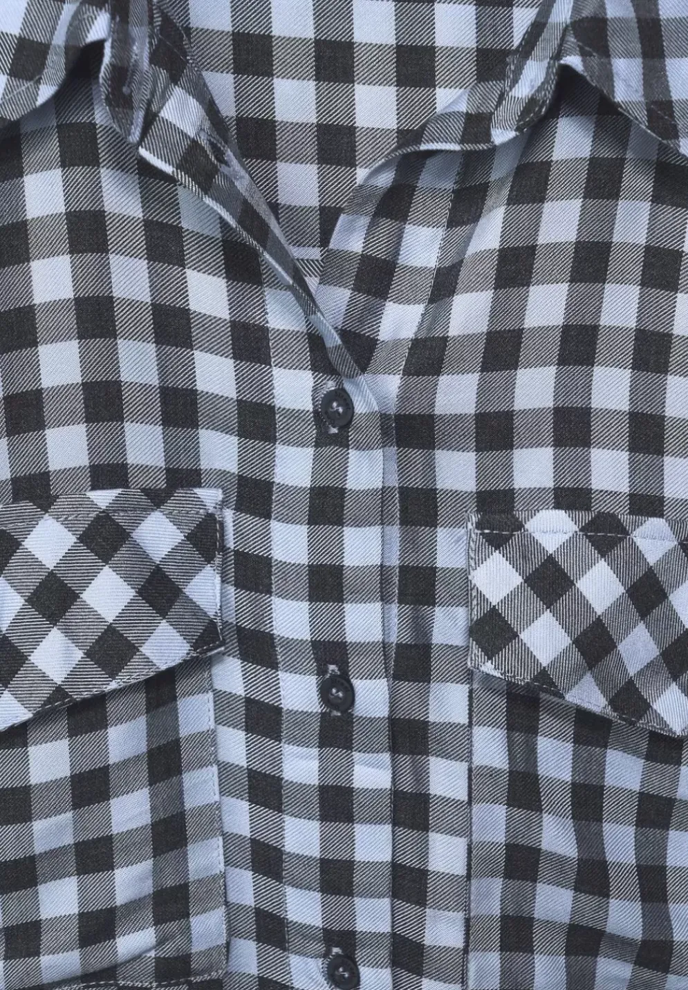 Vichy Bluse Mit Brusttaschen