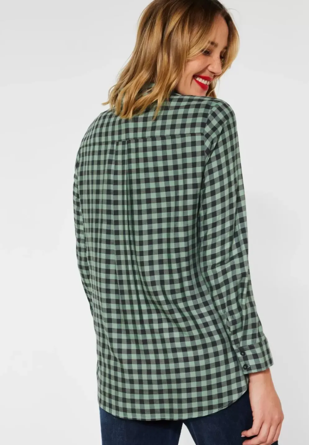 Vichy Bluse Mit Brusttaschen