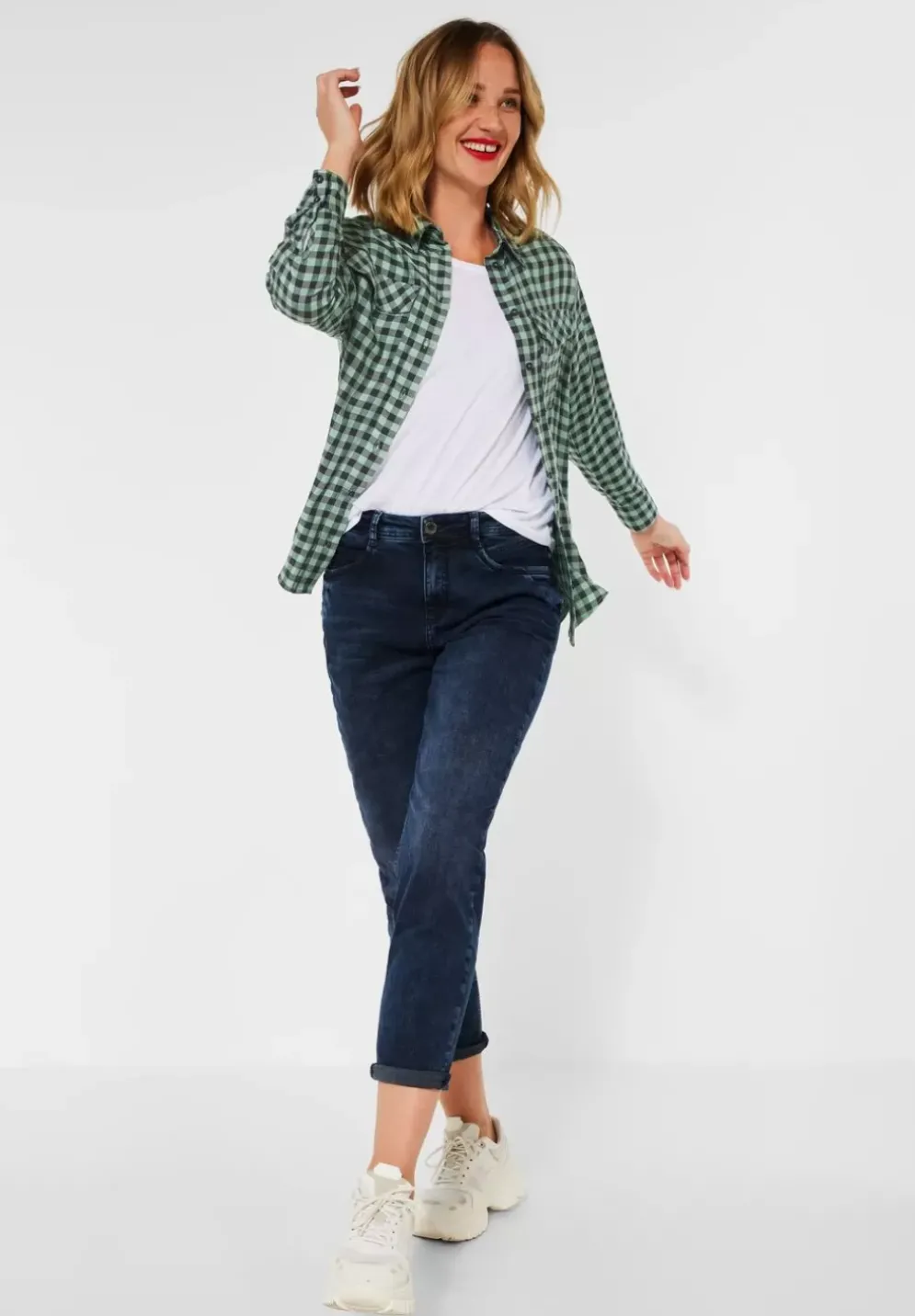 Vichy Bluse Mit Brusttaschen
