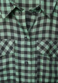 Vichy Bluse Mit Brusttaschen