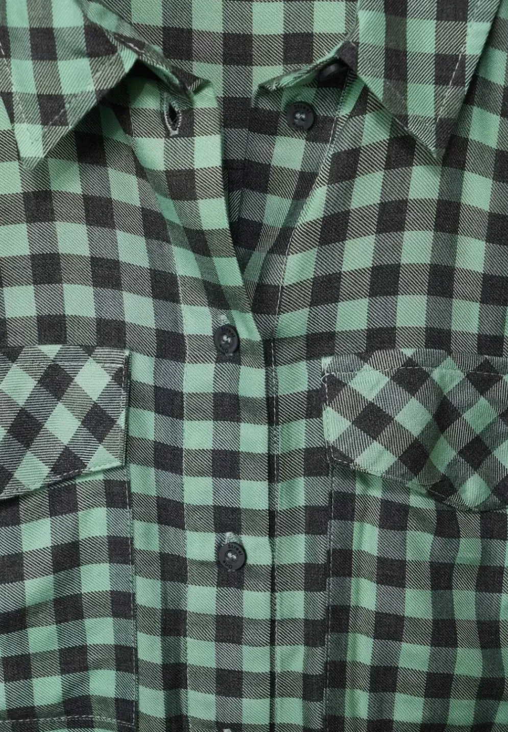 Vichy Bluse Mit Brusttaschen