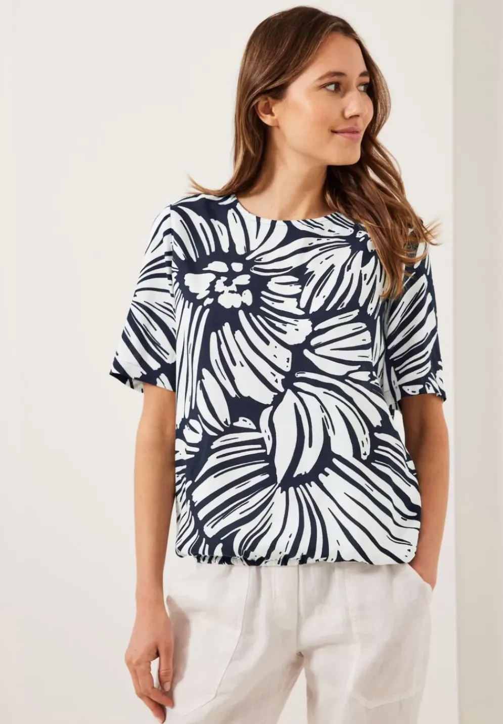 Viskose Blumenprint Bluse