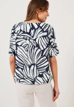 Viskose Blumenprint Bluse