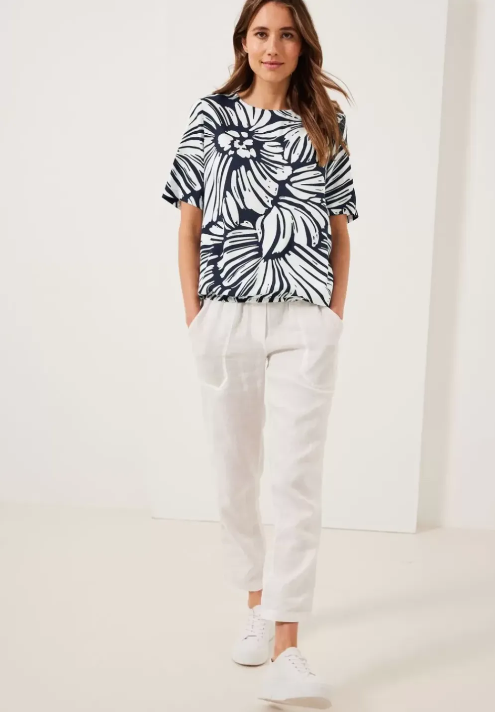 Viskose Blumenprint Bluse