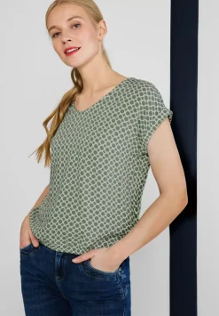 Viskose Bluse Mit Muster