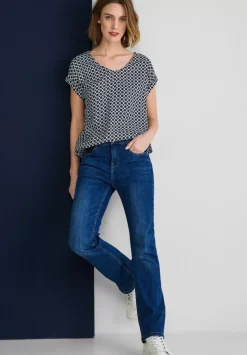 Viskose Bluse Mit Muster