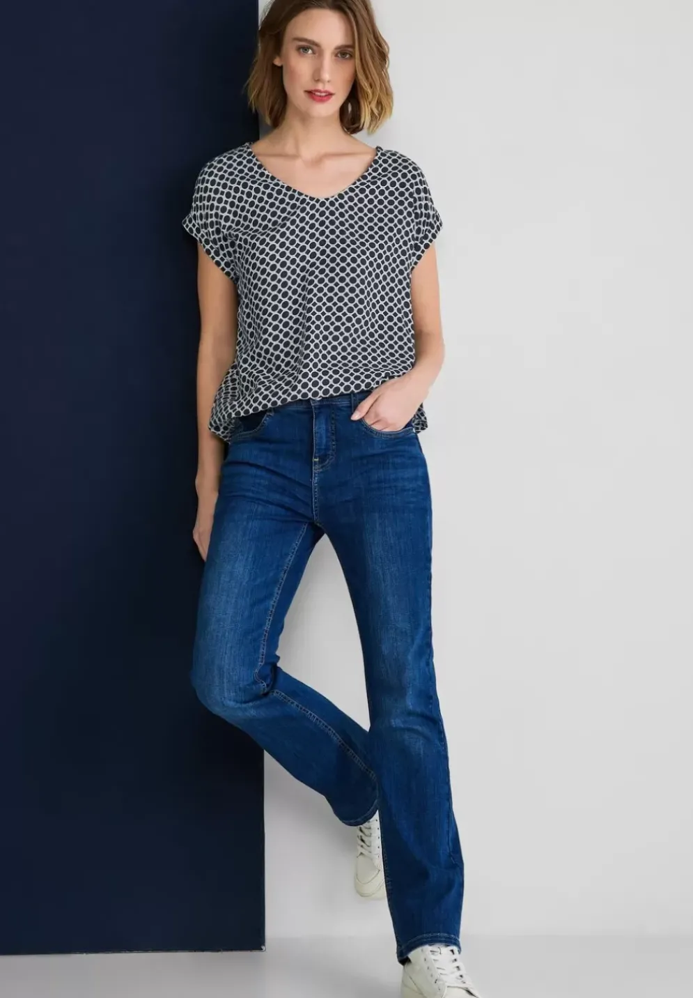 Viskose Bluse Mit Muster