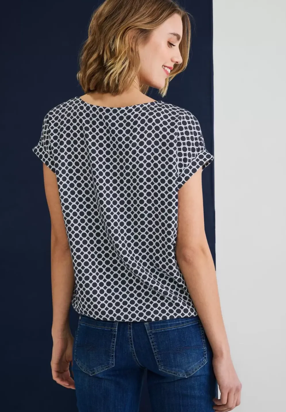 Viskose Bluse Mit Muster