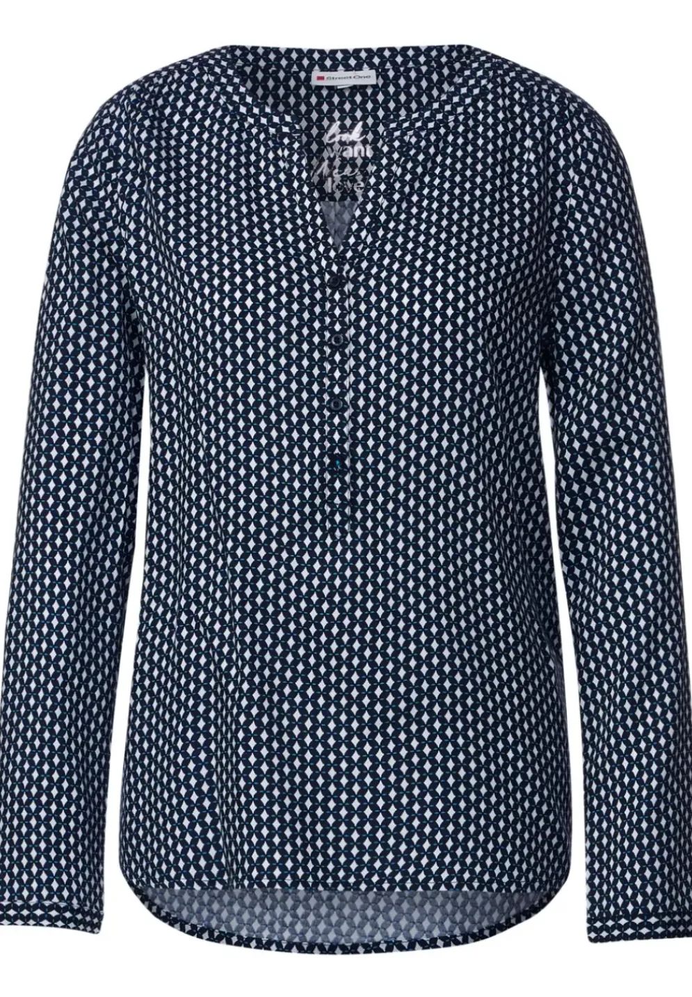 Viskose Bluse Mit Print