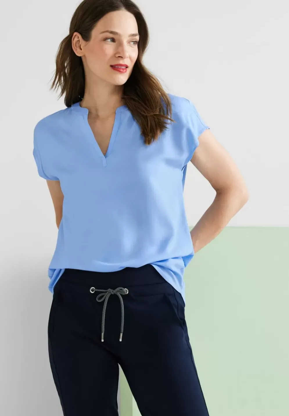 Viskose Long Blusenshirt