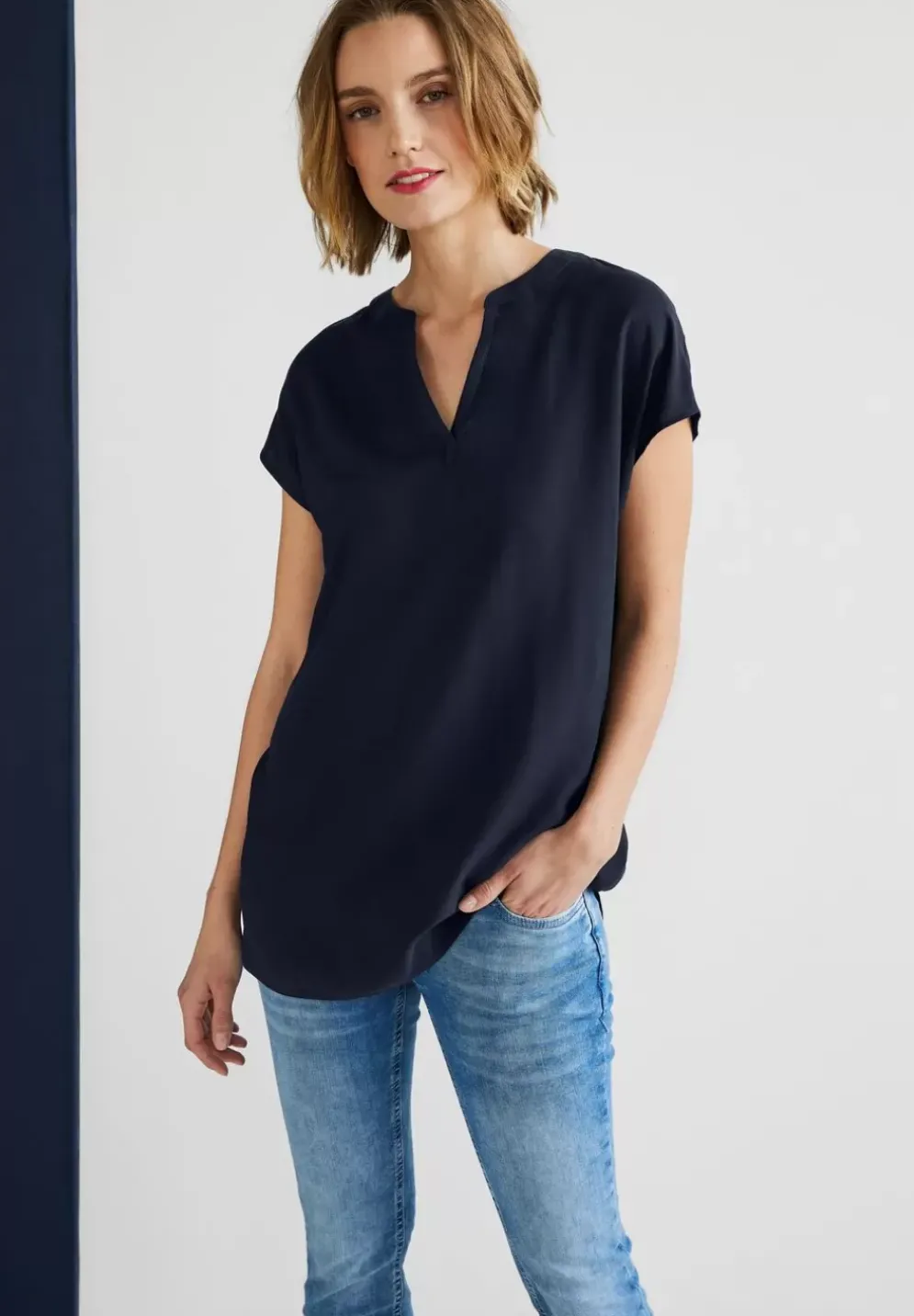 Viskose Long Blusenshirt