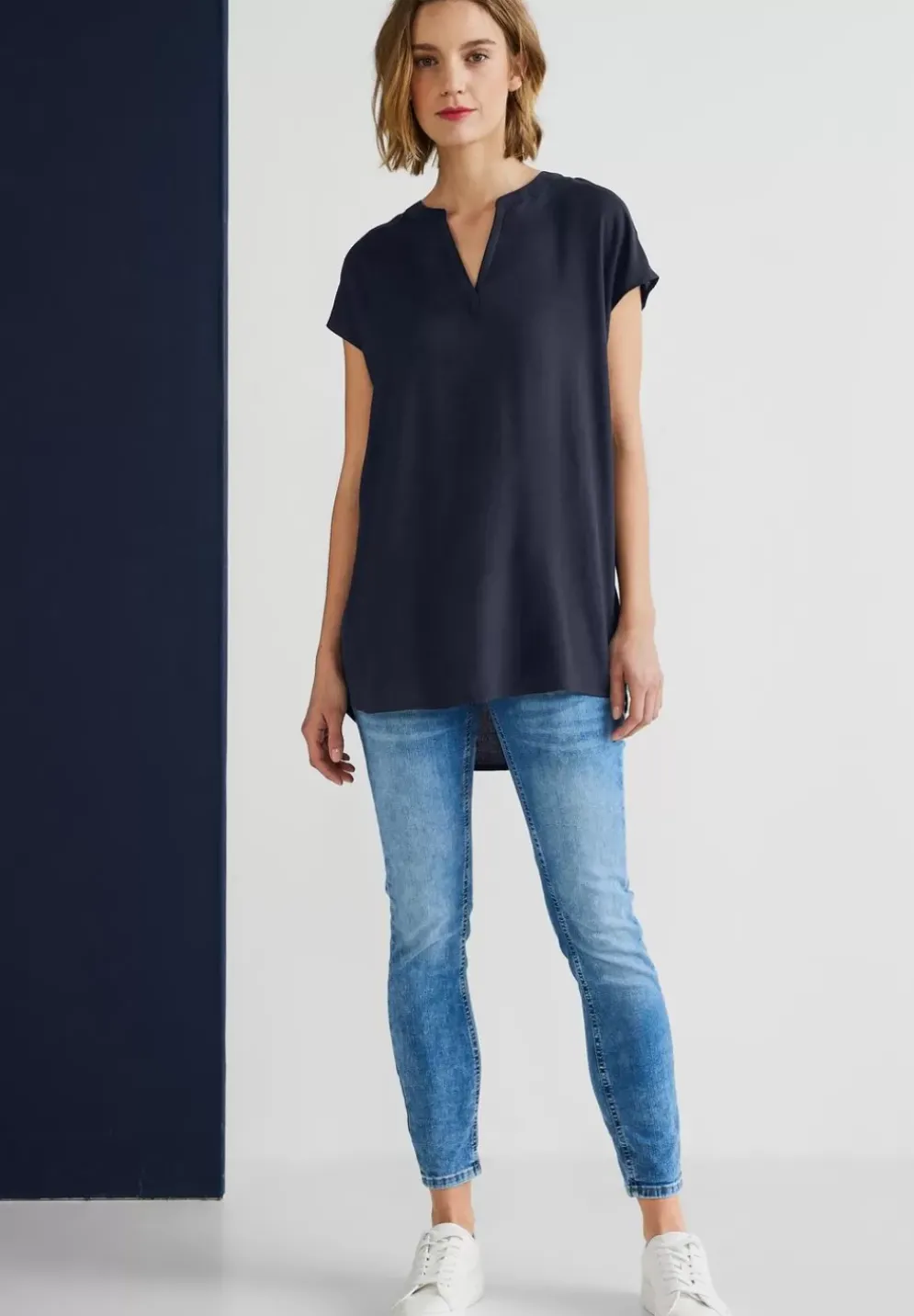 Viskose Long Blusenshirt