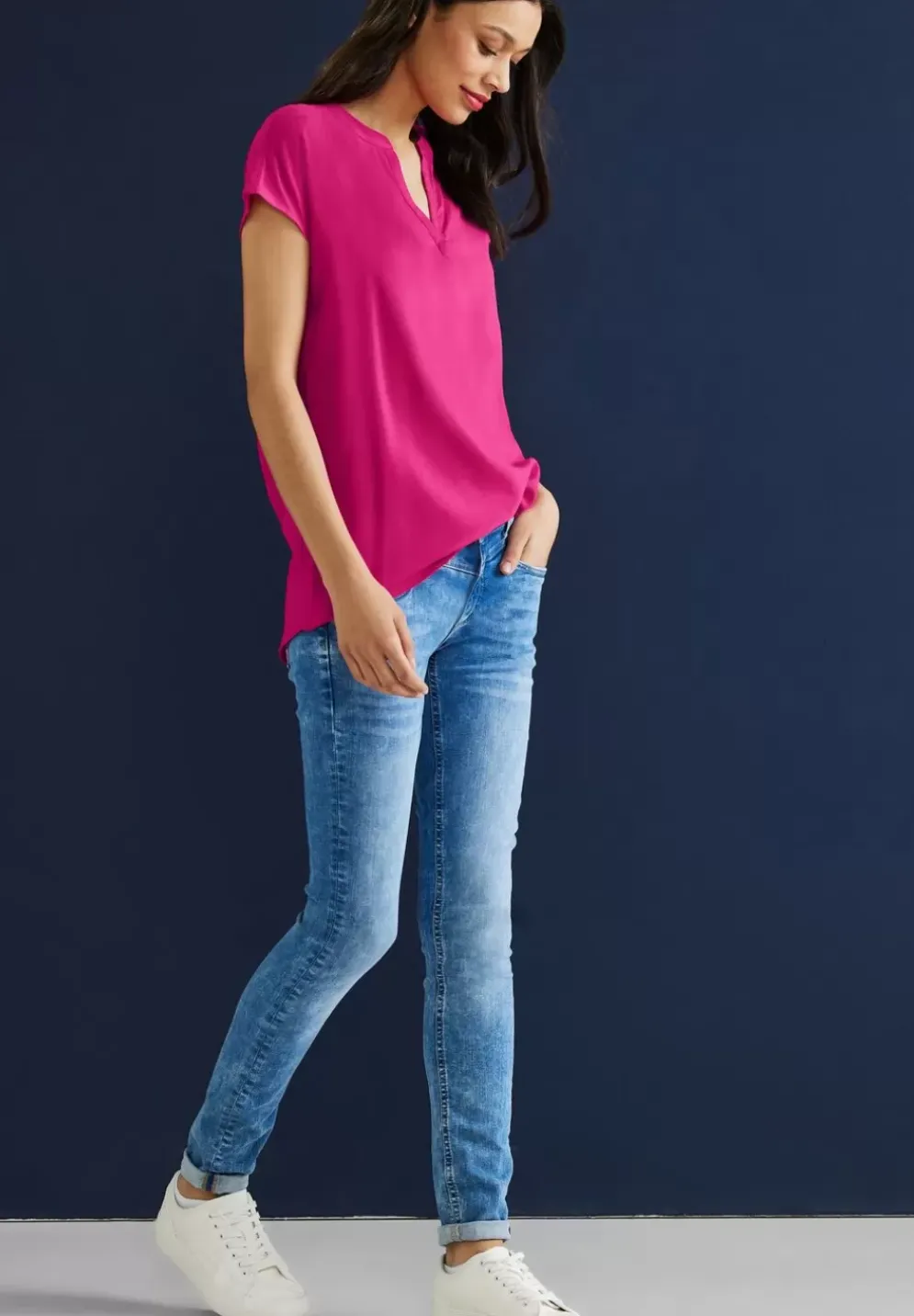 Viskose Long Blusenshirt