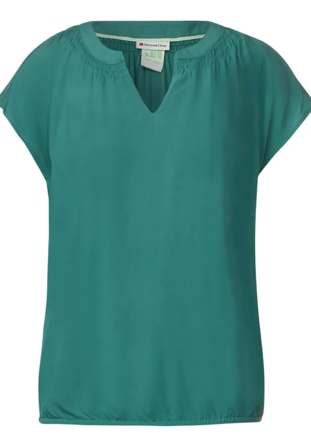 Viskosebluse Mit Elastiksaum