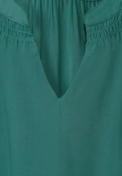 Viskosebluse Mit Elastiksaum