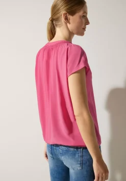 Viskosebluse Mit Elastiksaum