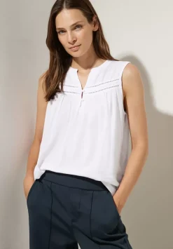 Viskosebluse Mit Hakeldetail