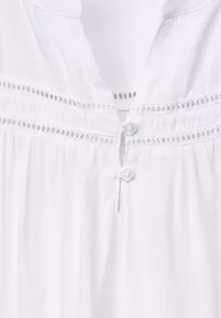 Viskosebluse Mit Hakeldetail