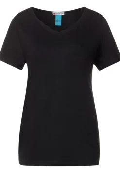 V-Neck Shirt Mit Spitze