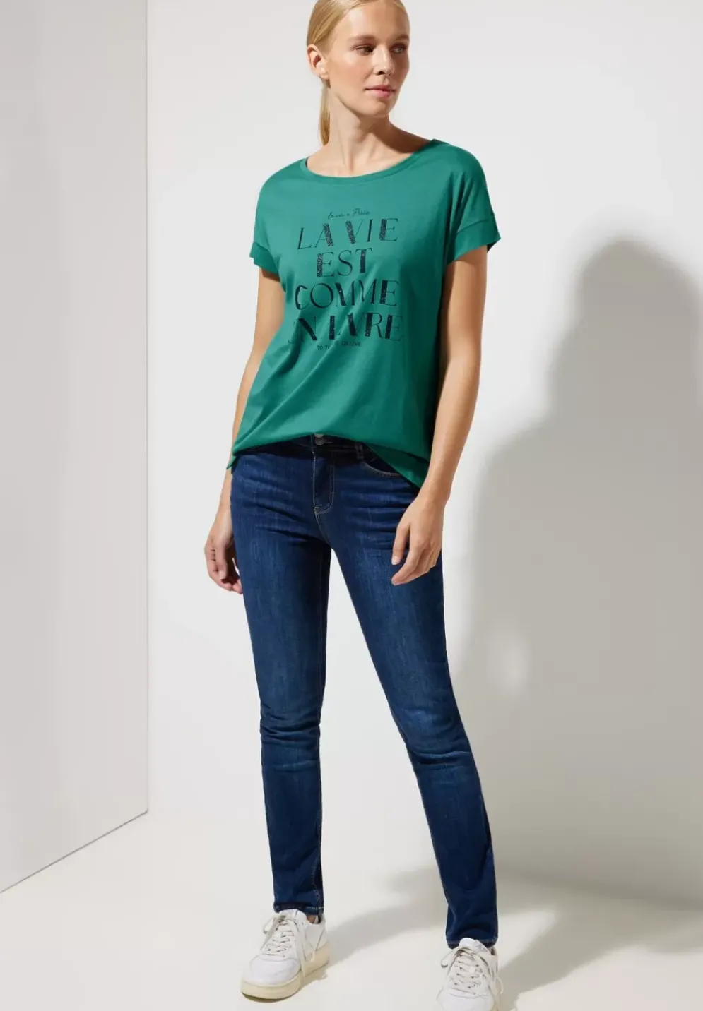 Wording Partprint Shirt