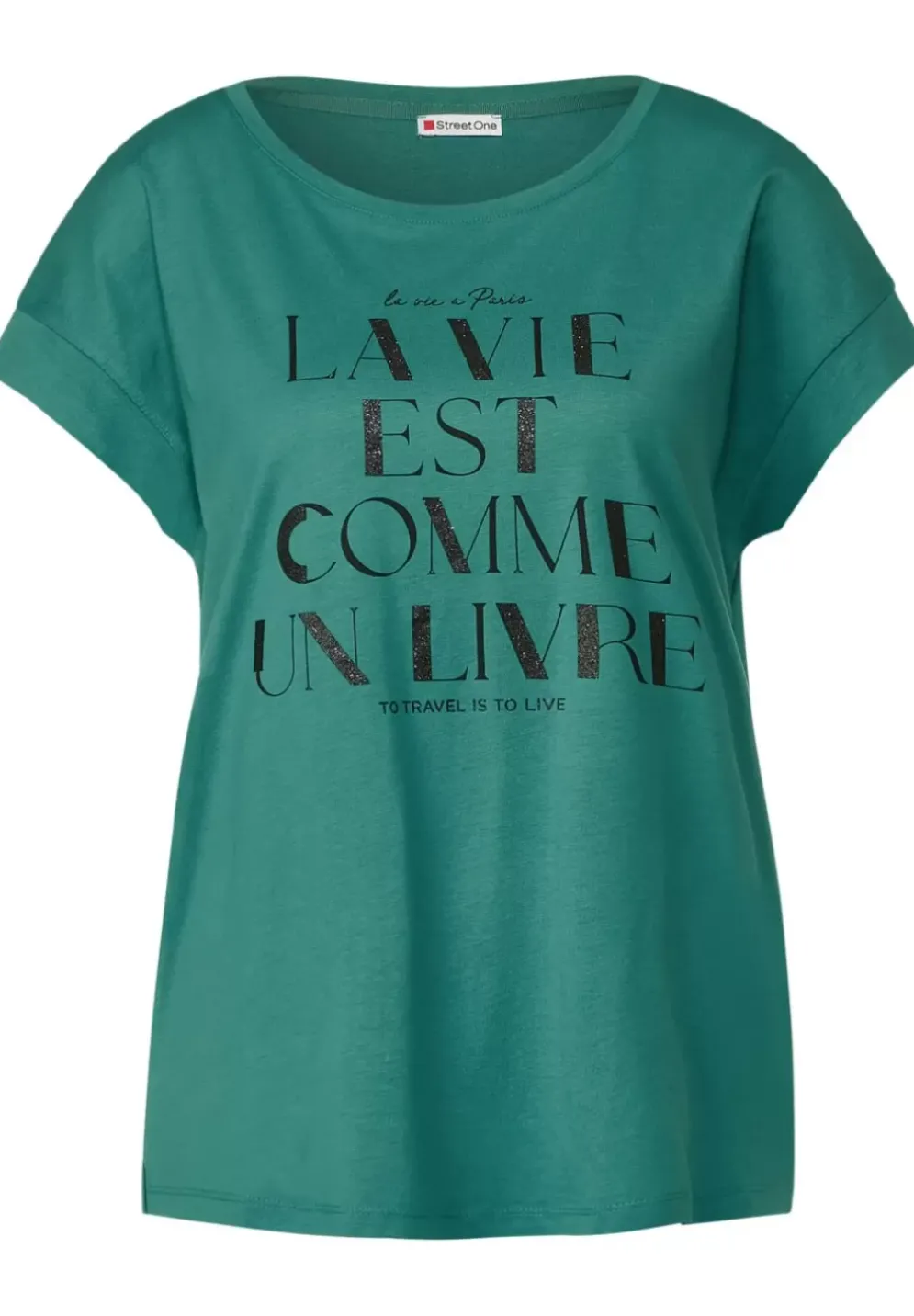 Wording Partprint Shirt