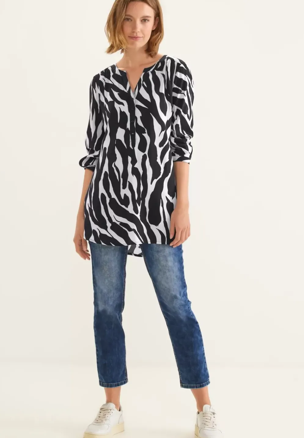 Zebraprint Longbluse