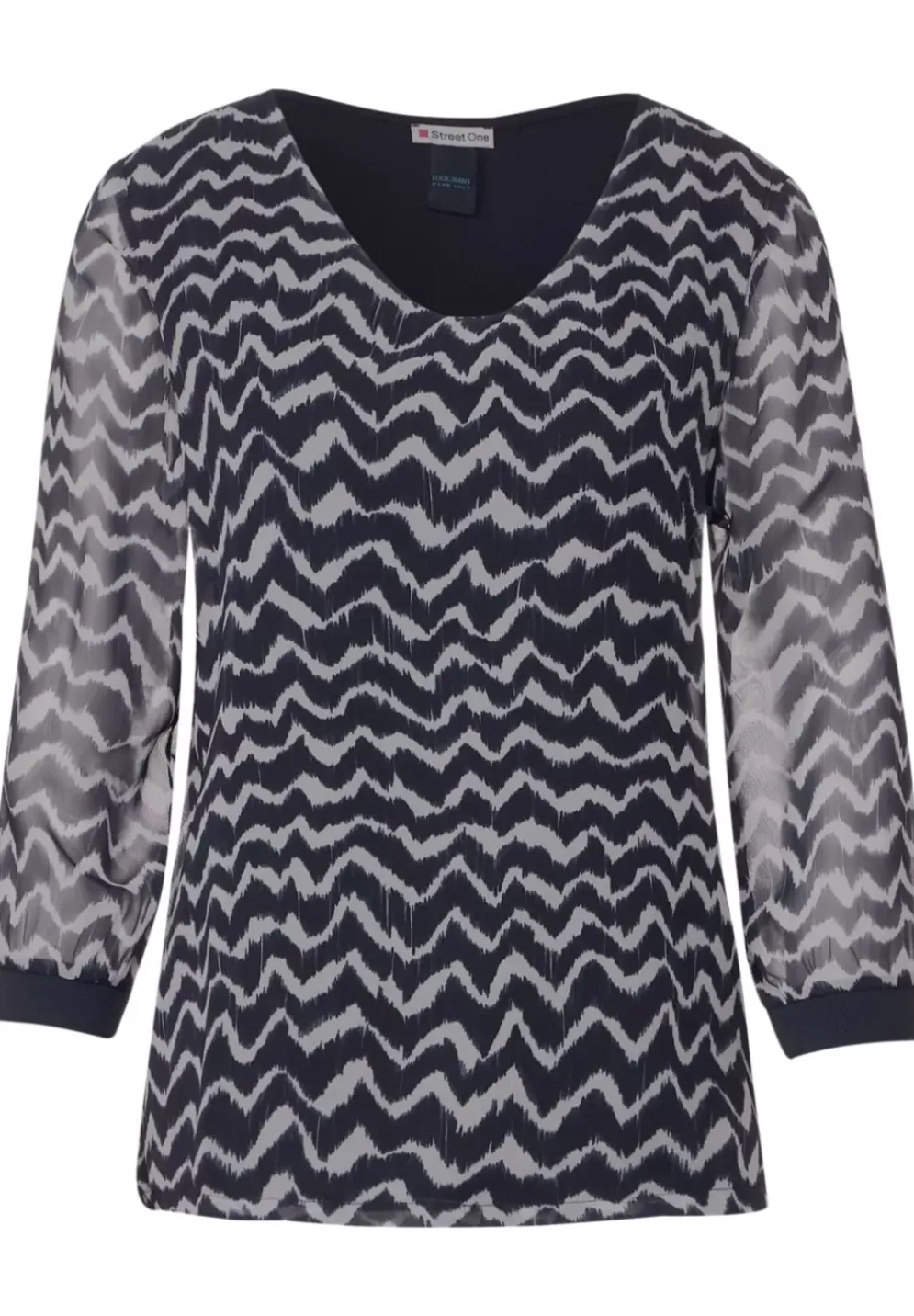 Zick Zack Chiffon Shirt