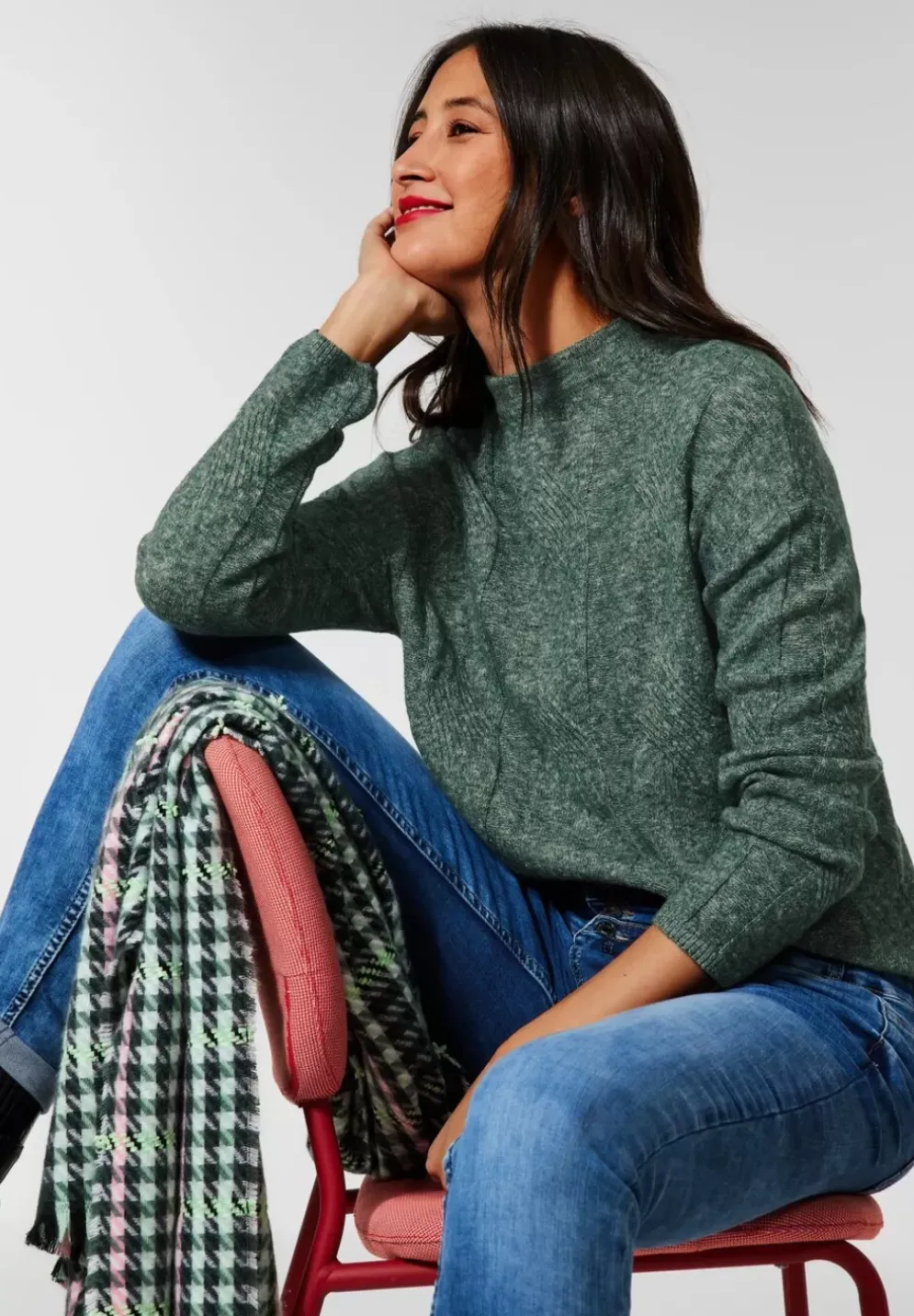 Zopfstrickpullover