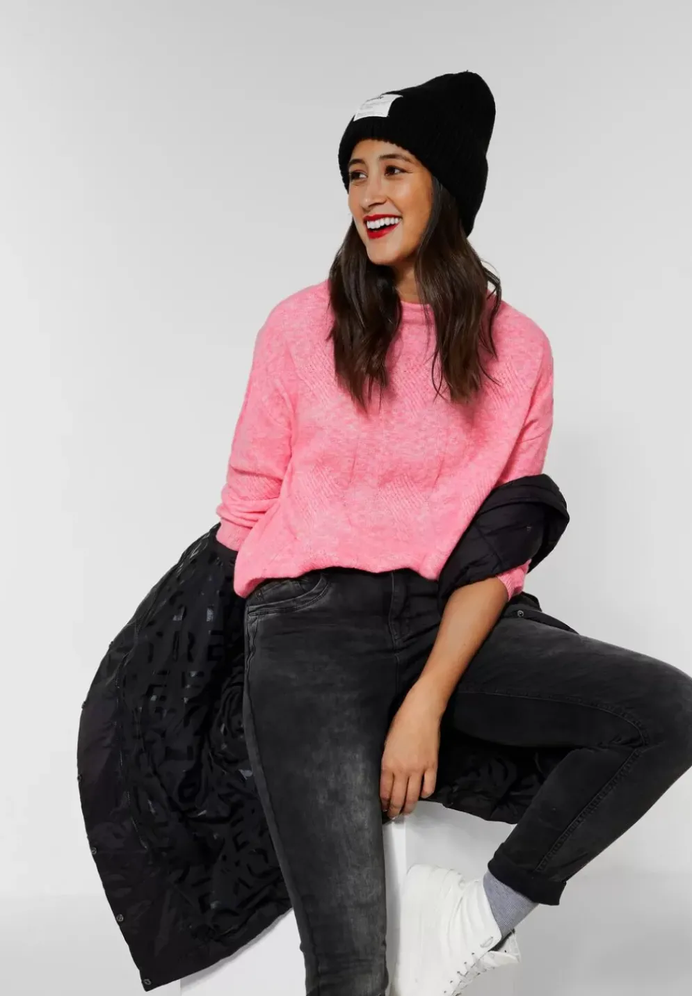Zopfstrickpullover