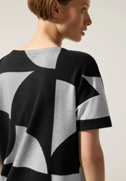 Zweifarbiges Big Print Shirt