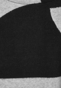 Zweifarbiges Big Print Shirt